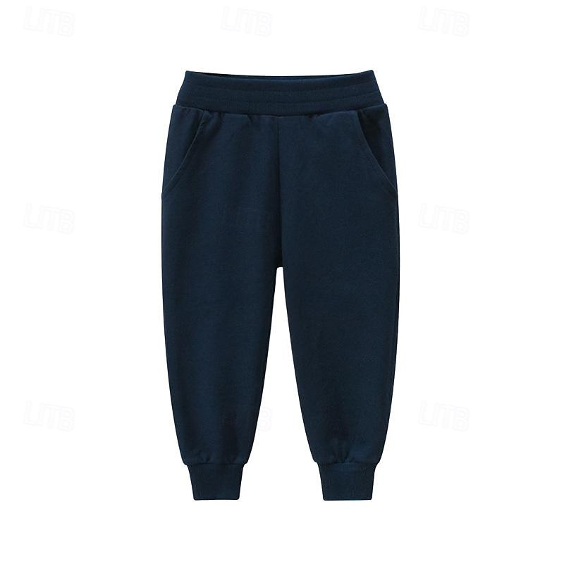 Boys 3D Solid Color Pants Sweatpants Spring Fall Active Basic Kids 4 years+ Outdoor Sport Casual Regular Fit2