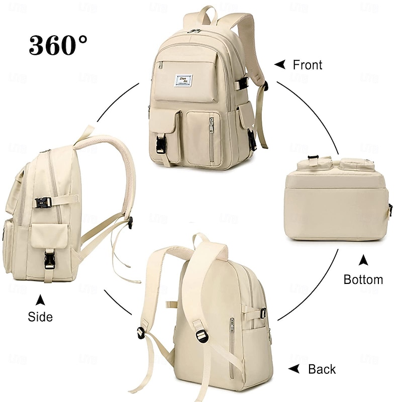 Waterproof Oxford Fabric Backpack for School and Travel - Stylish Multi-pocket Design, Perfect for Students, Back to School4