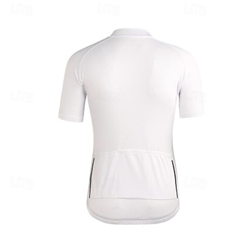 Men's Cycling Jersey Letter & Number Short Sleeve Bike Tee Tshirt Jersey Top with 3 Rear Pockets Mountain Bike MTB Road Bike Cycling Quick Dry Breathable Sports Black White Blue Clothing Apparel4