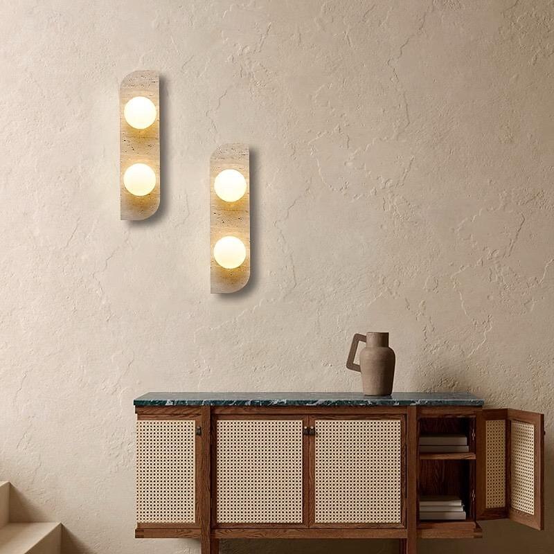 Modern Wall Lamp Fixture Stone 1/2/3 Head Living Room Bedroom Home Decoration Bedside Wall Sconce Light Luminaire Led Lighting 110-240V3