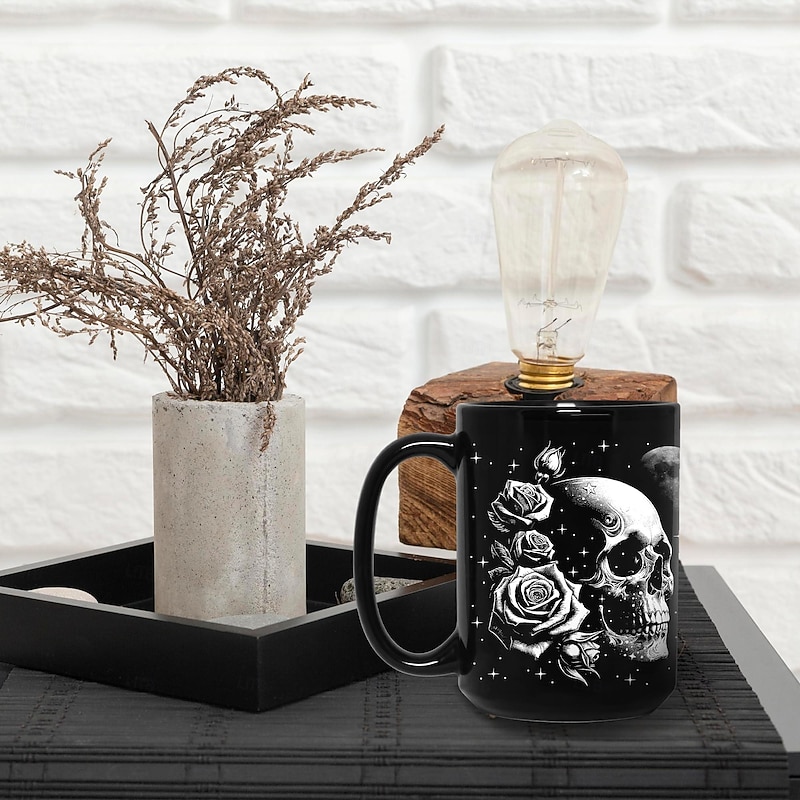 Skull Mug 13oz Goth Gifts For Women Skull Gifts For Women - Witch Gifts Skull Gifts For Men Unique Large Skull Coffee Mug - Goth Decor Goth Mug - Skull Cup Gothic Gifts For Men Gifts For Gothic Women3