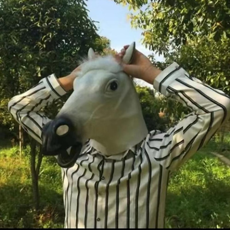 Horse Halloween Mask Halloween Props Halloween Carnival Mask Funny Halloween Adults' Men's Women's Unisex Halloween Carnival Easy Halloween Costumes Dress Up2