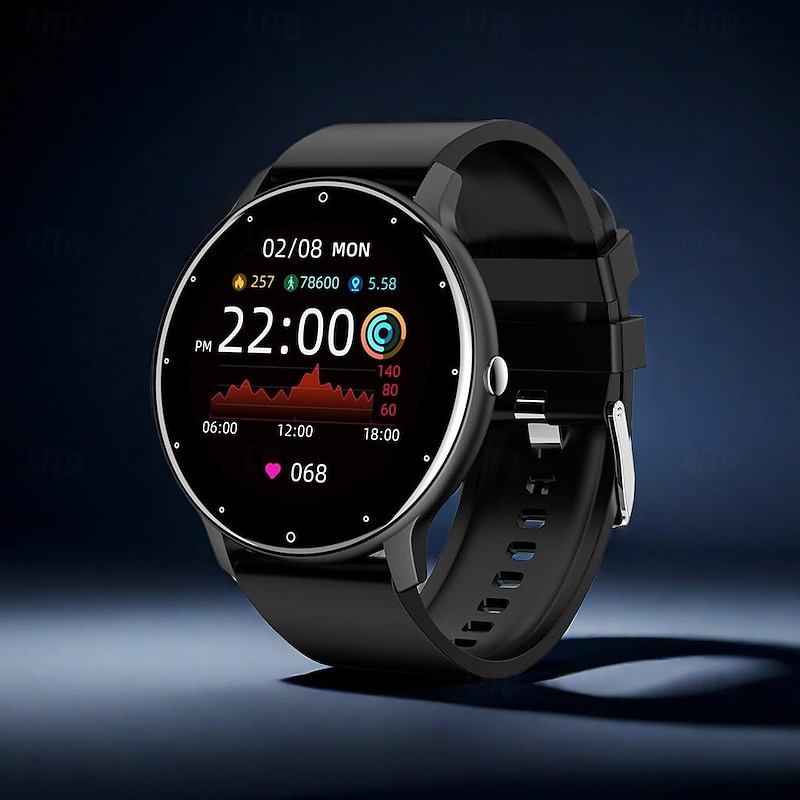 ZL02 Smart Watch 1.28 inch Smartwatch Fitness Running Watch Bluetooth Pedometer Call Reminder Activity Tracker Sedentary Reminder Find My Device Compatible with Android iOS Women Men Heart Rate