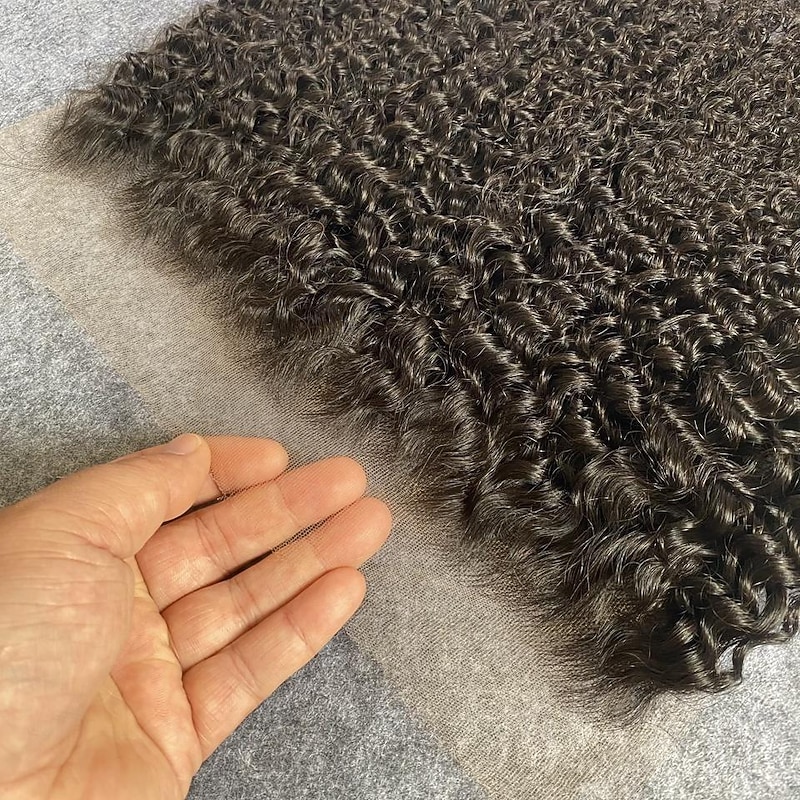 Vietnamese Hair 13*6 Closure Curly / Loose Wave Free Part Swiss Lace Remy Human Hair Women's with Baby Hair / Classic / Natural Hairline Daily Wear4