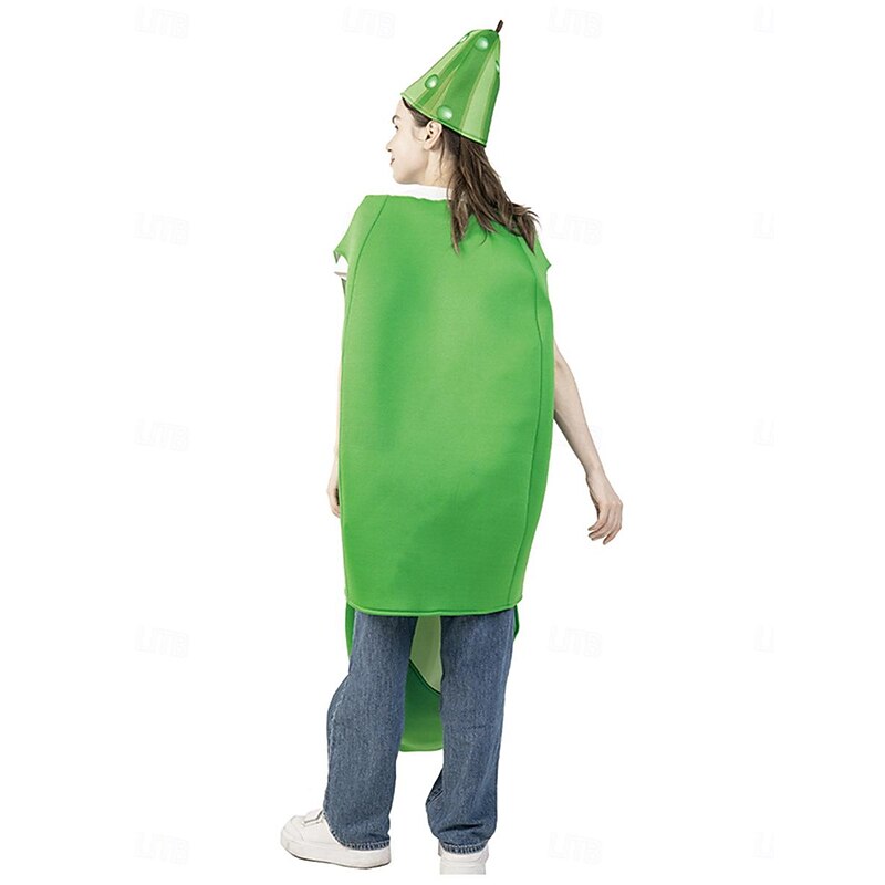 Cucumber Halloween Cosplay Costume Funny Costumes Carnival Costume Cosplay Adults' Men's Women's Carnival Masquerade Mardi Gras Performance Party Halloween Easy Halloween Costumes Dress Up3