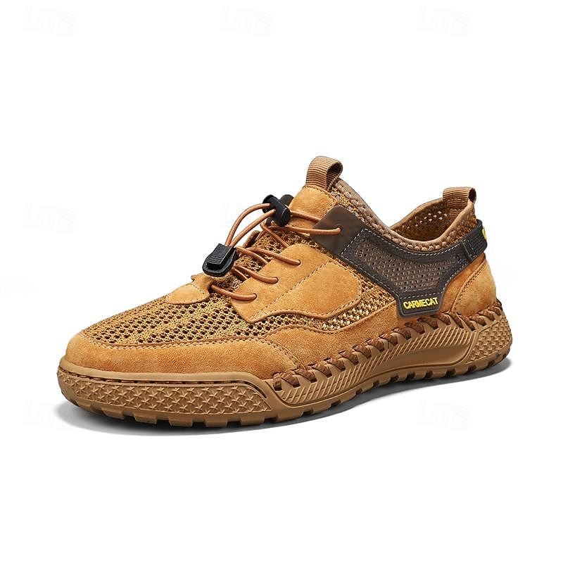 Men's Breathable Outdoor Hiking Sneakers - Lightweight Mesh Walking Shoes for Summer Trail and Adventure3