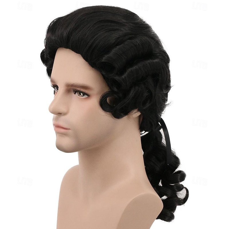 Women and Men Long Wave Black Wig Carnival Costume Wig Anime Cosplay Wig Halloween Wigs