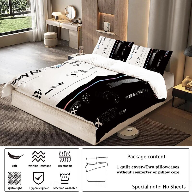 Game Duvet Cover Set - Includes Duvet Cover and Pillowcases - Fun and Vibrant Gaming-Themed Design - Soft and Comfortable Fabric - Perfect for Gamers and Adding a Playful Touch to Your Bedroom Decor4