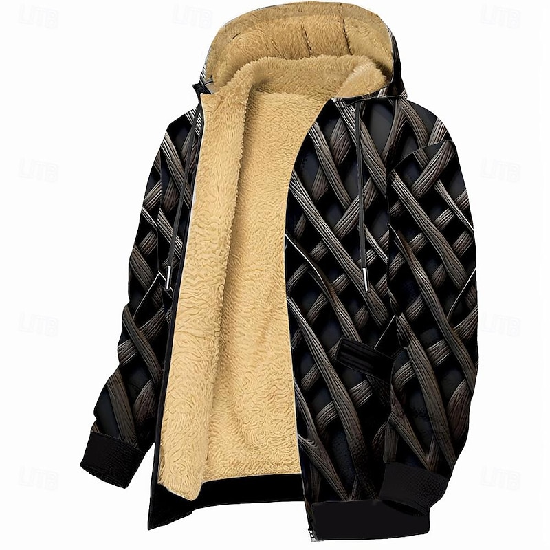 Men's Graphic Hoodie Hoodies Sweatshirt Fashion Cool Long Sleeve Crew Neck Black Fall Winter Designer