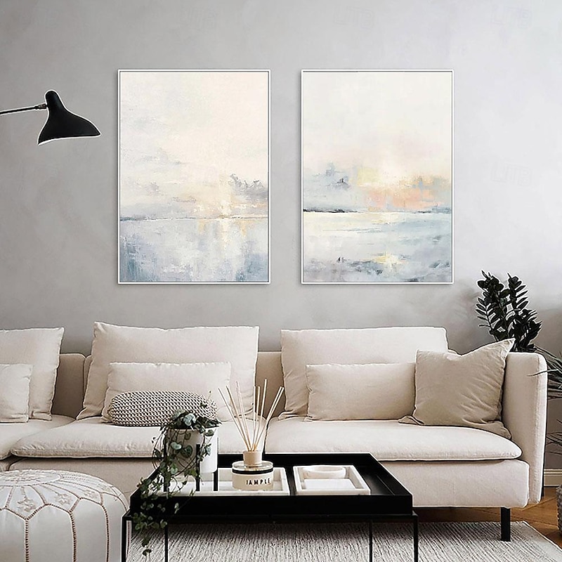 coastal paintings handmade wall art painting handmade 2 piece ocean sunset painting a pair sea painting sky cloud painting sunrise painting seascape painting2