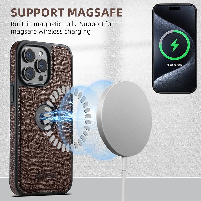 Phone Case For iPhone 17 Pro Max 17 Air 16 15 14 Pro Max Plus 13 12 Pro Max Back Cover Support Wireless Charging Shockproof Retro TPU PU Leather4