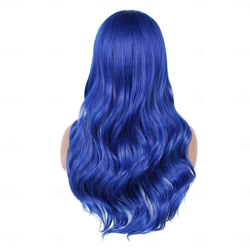 Long Wavy Wigs Long Curly Wig for Women Middle Part Natural Looking Synthetic Hair Halloween Cosplay Party Wigs4