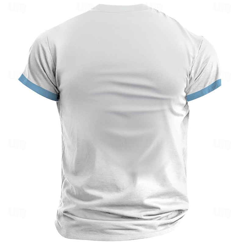 Men's Argentina Soccer T Shirt Short Sleeve T shirt 3D Print Crew Neck Shirt Outdoor Athleisure White Summer Spring Clothing Apparel S M L XL XXL XXXL2