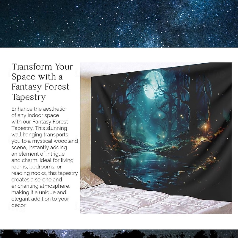 Trippy Forest Hanging Tapestry Wall Art Large Tapestry Mural Decor Photograph Backdrop Blanket Curtain Home Bedroom Living Room Decoration4