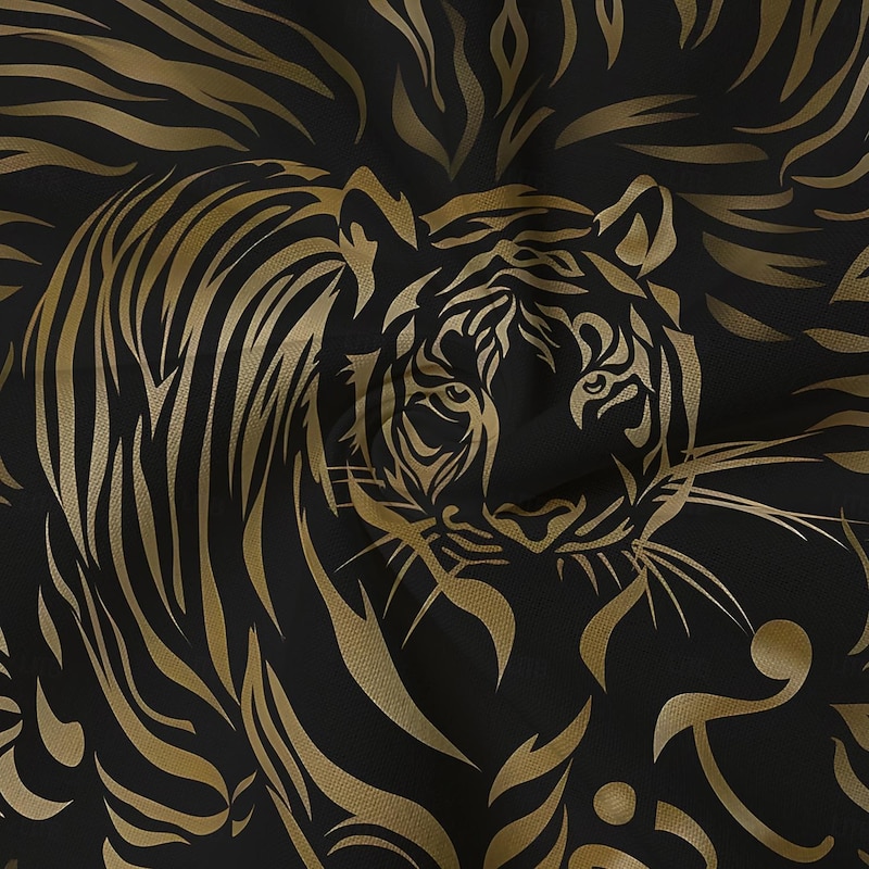 Men's Tiger Button Up Shirt Printed Shirts Long Sleeve Casual Party Daily Holiday Fall Winter Spring & Summer Turndown Buttons Print Blue Purple Gold Gray3