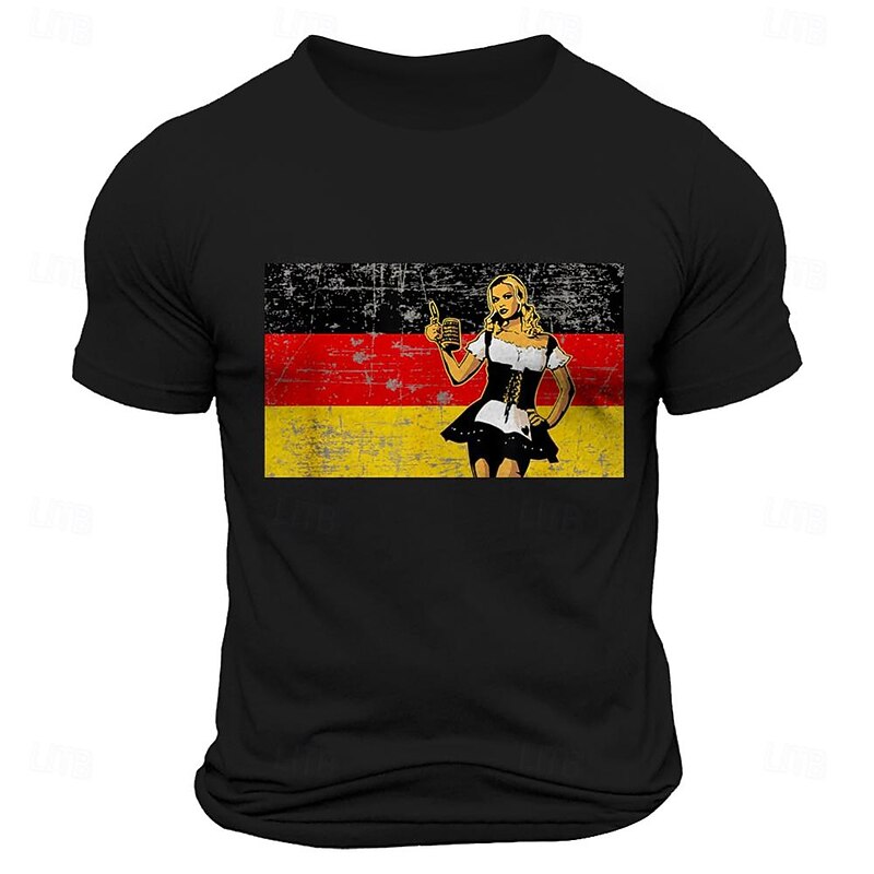 Men's Graphic Funny Beer T Shirt Tee Top Cotton Short Sleeve Graphic Shirt Black White Army Green Comfortable Tee Street Sports Outdoor Fashion Designer Clothing2