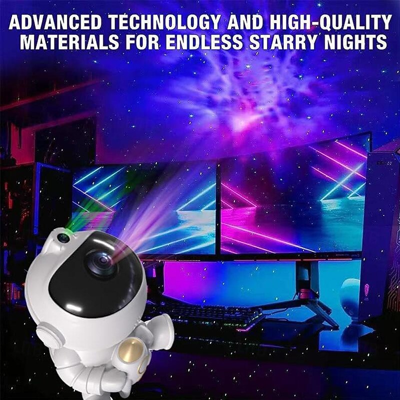Astronaut Galaxy Projector Nebula Ceiling Galaxy Light Projector Star Projector with 8 Nebula Modes 360 Adjustable Star Night Light for Kids Adults Party Room Decor Remote4