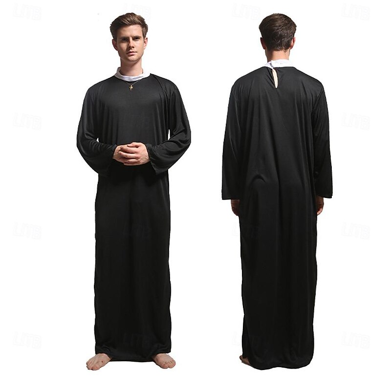 Cosplay Priest Halloween Cosplay Costume Cosplay Adults' Men's Carnival Masquerade Party / Evening Festival Easy Halloween Costumes Dress Up