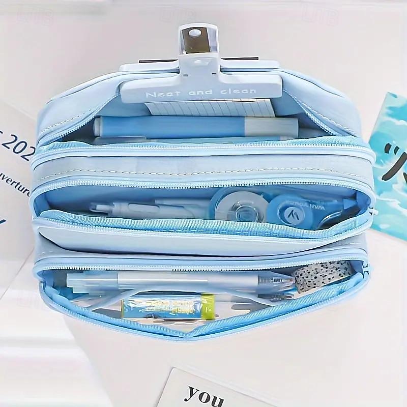 Transparent Pen Bag Large Capacity Simple High Appearance Level Pencil Case Creative Multi-functional Middle School Student Pen Bag3