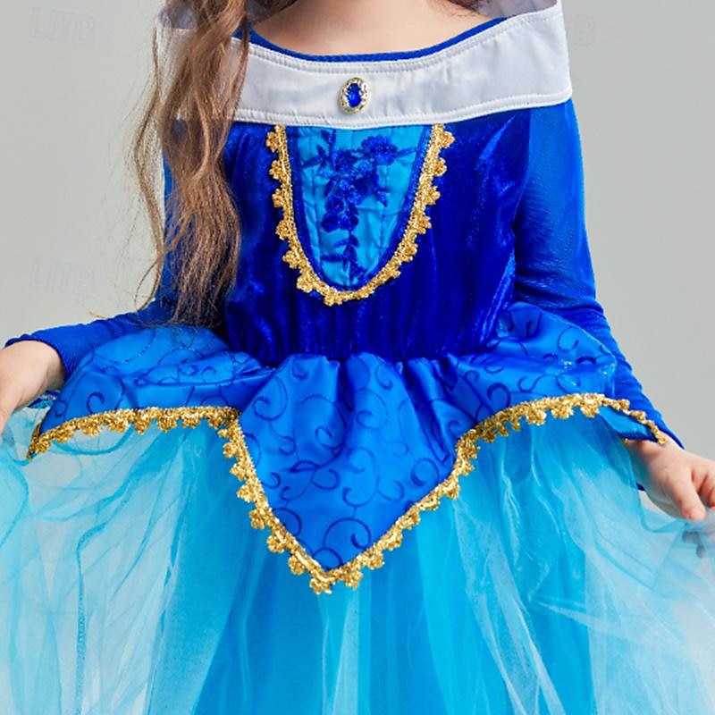 Sleeping Beauty Fairy Tale Aurora Briar Rose Flower Girl Dress Theme Party Costume Tulle Dresses Cosplay Movie Cosplay for Girls' Kids Carnival Dailywear4