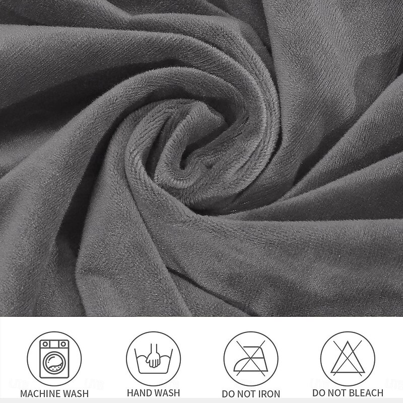 Velvet Chaise Cover Stretch Sectional Couch Covers for L Shaped Sofa Fitted Soft Chaise Lounge Cushion Cover Sofa Slipcover with Elastic Bottom3