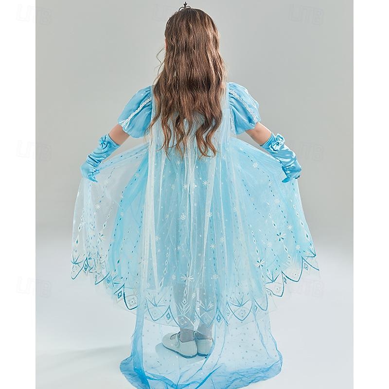 Frozen Fairy Tale Princess Cinderella Elsa Flower Girl Dress Theme Party Costume Tulle Dresses Sweet Lolita Movie Cosplay for Girls' Kids Carnival Party / Evening3