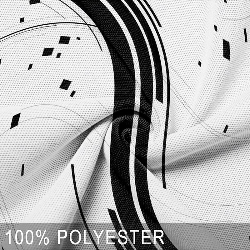 Men's Striped Sports Polo Shirts Golf Shirt Short Sleeve Polo Shirts Collared Shirts Casual Sportswear Vacation Wear 3D Print Buttons Spring & Summer Black3