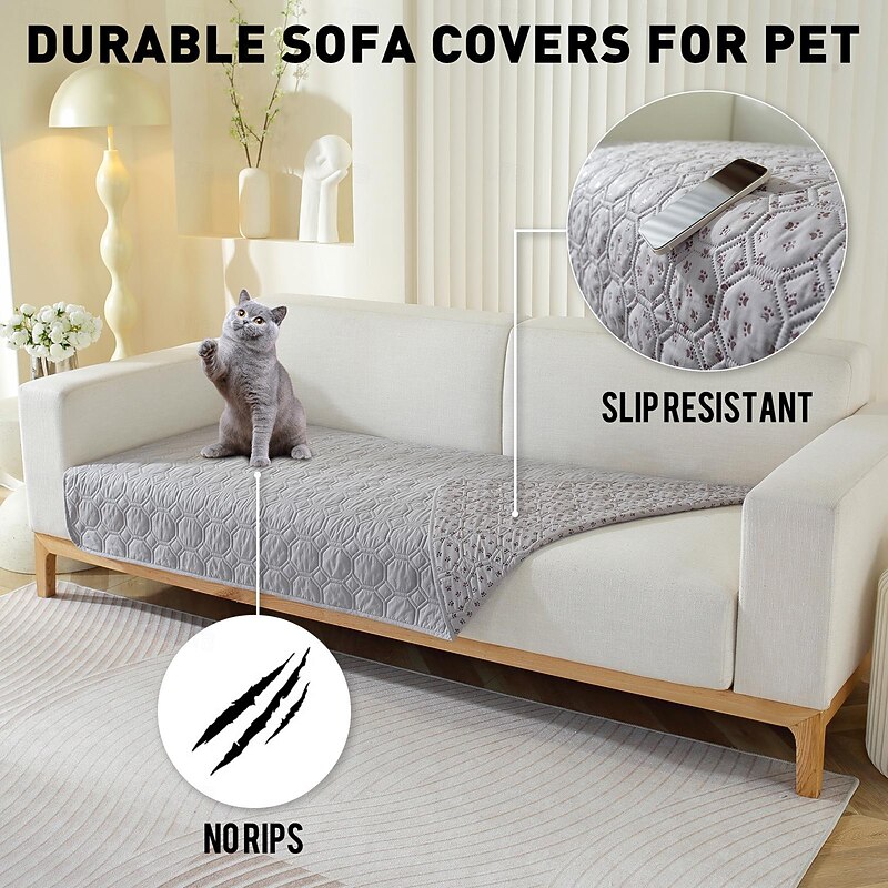 100% Waterproof Pet Sofa Cushion Non-Leakage Non-Slip Dirty-Resistant Solid Color Pet Mattress Cover3