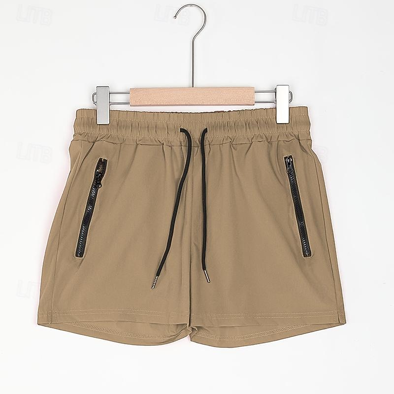 Men's Athletic Shorts 3 inch Shorts Workout Shorts Short Shorts Running Shorts with Mesh lining Zipper Pocket Elastic Drawstring Design Solid Color Breathable Quick Dry Short Fitness Running Gym2