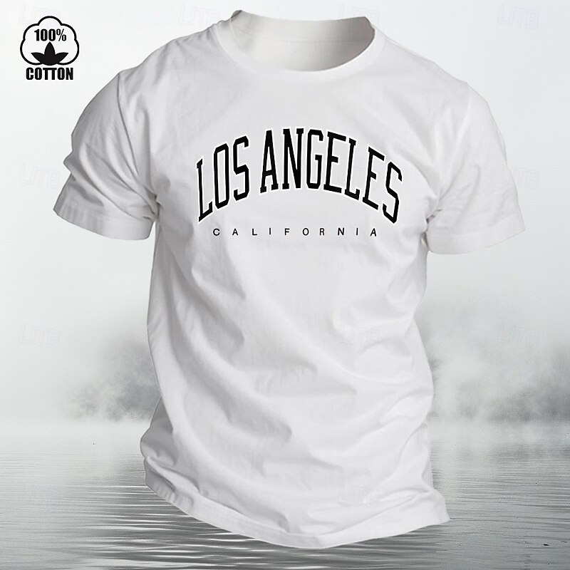 Men's Los Angeles California Graphic T-Shirt - 100% Cotton Short Sleeve3