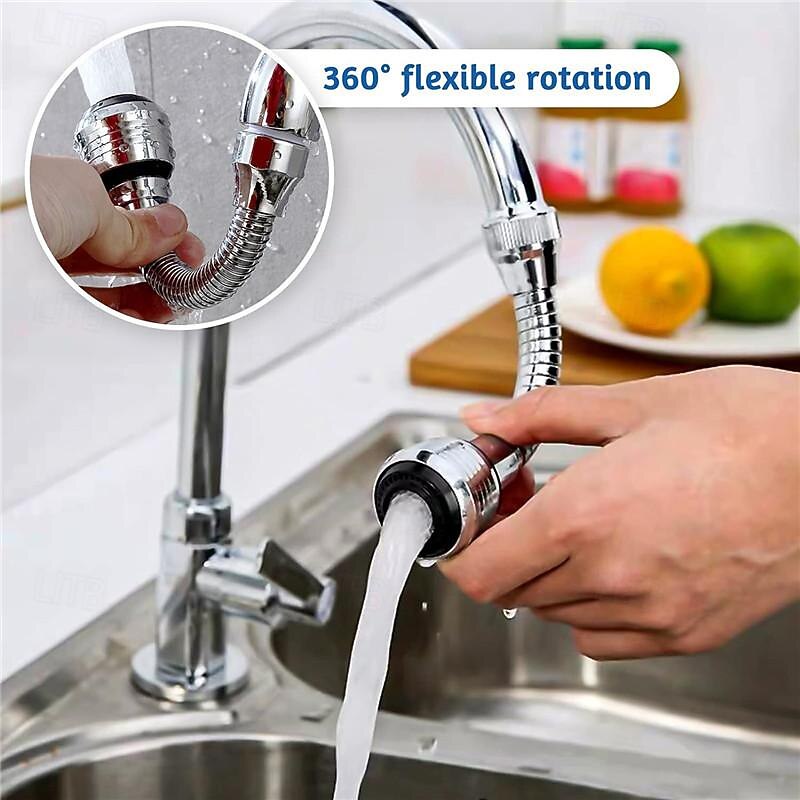 2 Pack Kitchen Faucet Extender Universal Faucet Spout 360 Rotating Adjustable Spout Spout for Home Kitchen Faucet Spout Filter Adapter Accessories