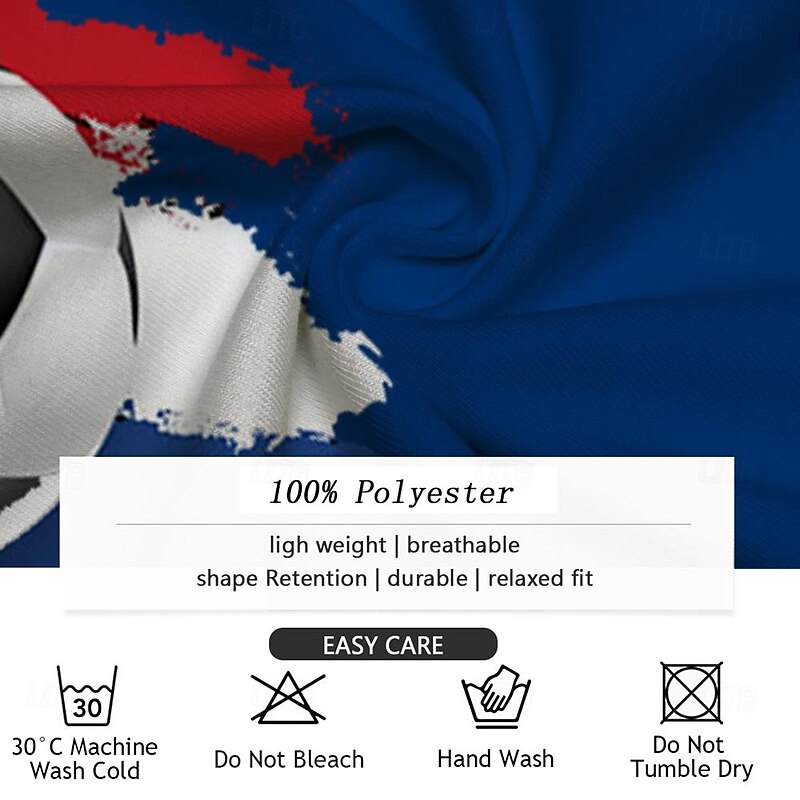 Men's American US Flag Soccer T Shirt Short Sleeve T shirt 3D Print Crew Neck Shirt Outdoor Athleisure Light Blue White Blue Summer Spring Clothing Apparel S M L XL XXL XXXL3