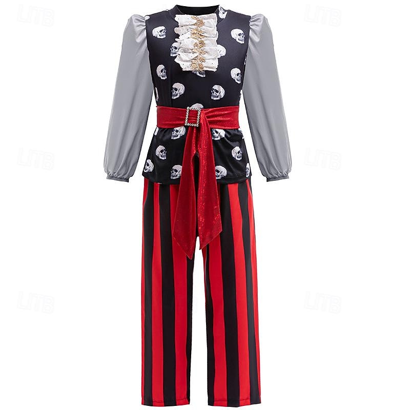 Pirates of the Caribbean Jack Sparrow Pants Costume Cosplay Movie Cosplay for Girls' Kids Carnival Party3