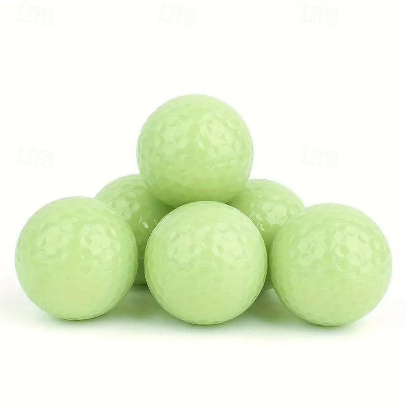2/3/6pcs Ultra-Bright Luminous Golf Ball Set - Fluorescent Rubber Construction Adult Golf Accessories for Improved Visibility and Accuracy3