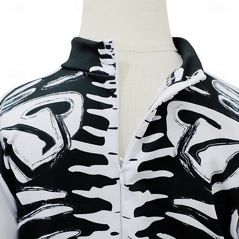 Skeleton Skull Halloween Cosplay Costume One Piece Kid's Boys' Girls' Halloween Masquerade Halloween Masquerade Easy Halloween Costumes Dress Up4