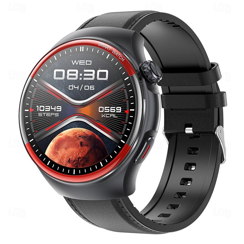 iMosi T82 Smart Watch 1.43 inch Smartwatch Fitness Running Watch Bluetooth Temperature Monitoring Pedometer Call Reminder Compatible with Android iOS Women Men Hands-Free Calls Waterproof Media2