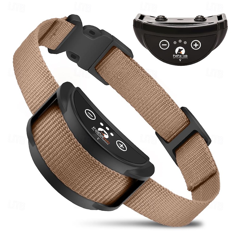 Dog Training Anti Bark Collar Shock Collar Anti Bark Device Simple Dog Multi-functional Dog Cat Pets Waterproof Anti Bark Automatic Rechargable Safety Nylon Behaviour Aids For Pets2