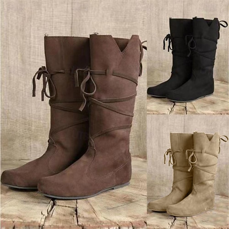 Retro Vintage Medieval Renaissance Shoes Pirate Knight Ritter Men's Women's Unisex Halloween Event / Party Masquerade Shoes Fancy Medieval Boots