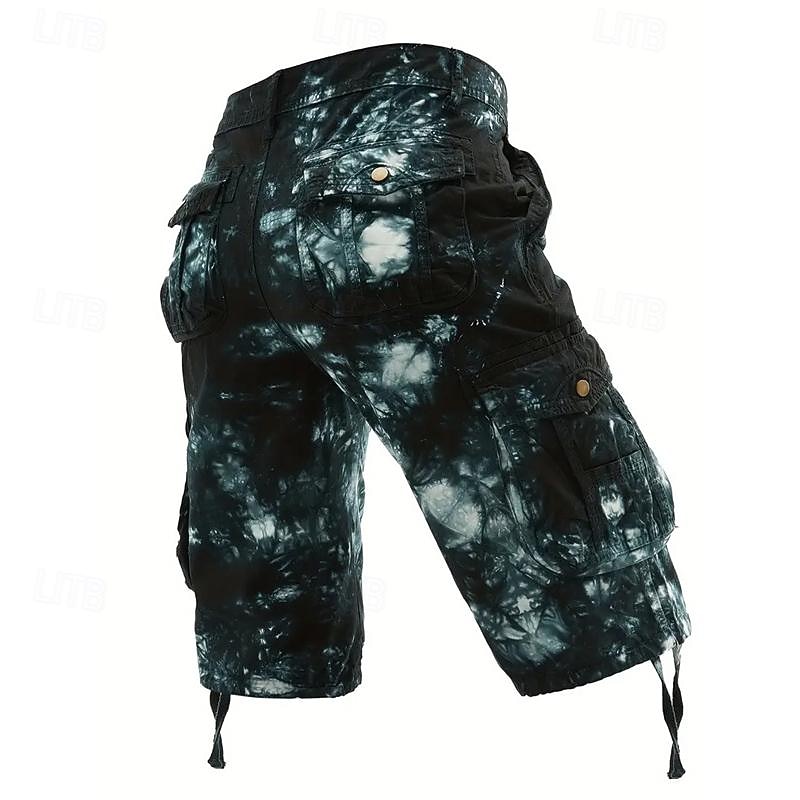 Men's Tactical Shorts Cargo Shorts Camo Shorts Shorts Buttons Multi Pocket Camo Camouflage Wearable Short Outdoor Daily Camping & Hiking Fashion Classic Black Yellow4