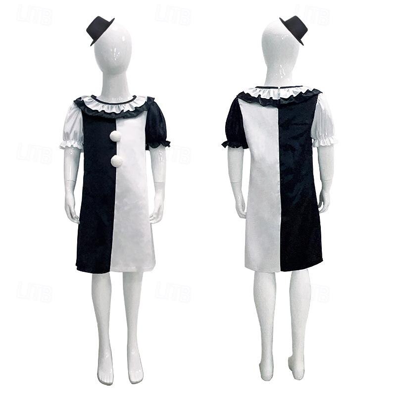 Art the Clown Halloween Cosplay Costume Masquerade Terrifier Cosplay Halloween Kid's Boys' Girls' Halloween Carnival Masquerade Halloween Party / Evening Masquerade Easy Halloween Costumes Dress Up4