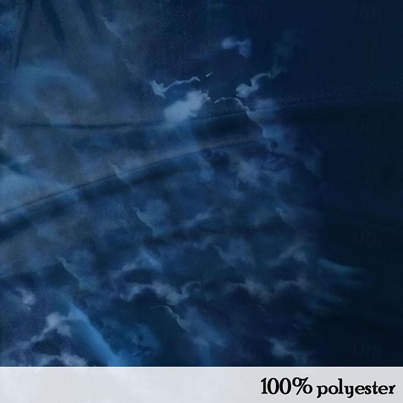 Men's Zip Polo Shirts Golf Shirt Short Sleeve Polo Shirts Collared Shirts Casual Funny Streetwear Vacation Wear Party Outfits 3D Print Quarter Zip Polo Spring & Summer Blue4