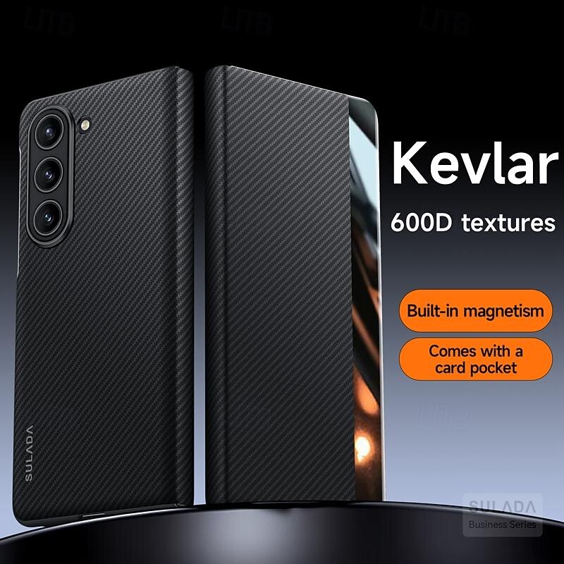 Phone Case For Samsung Galaxy Z Fold 6 Z Fold 5 Z Fold 4 Back Cover Magnetic Support Wireless Charging Card Slot PC