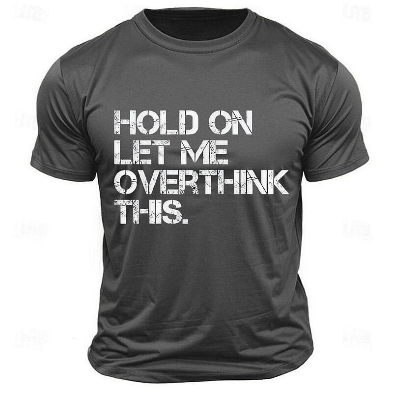 Men's Letter Funny T Shirt Tee Top 100% Cotton Short Sleeve Graphic Shirt Black White Dark Grey Comfortable Tee Street Sports Outdoor Fashion Designer Clothing3