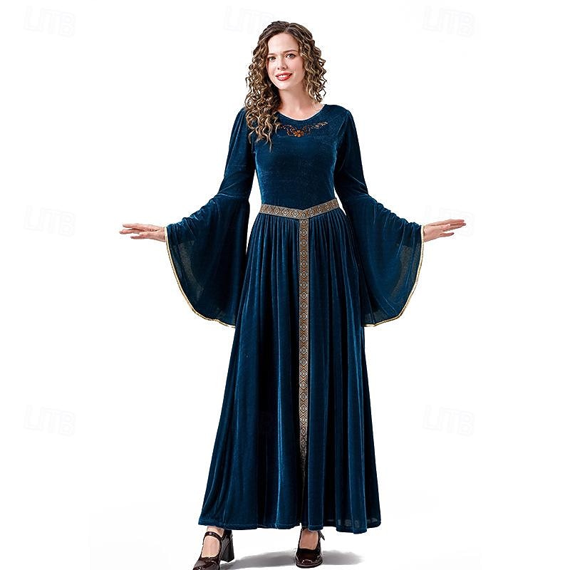 Medieval Renaissance Cocktail Dress Prom Dress Viking Outlander Fancy Dress Women's Celtic Royal Halloween Carnival Masquerade Event / Party LARP Ren Faire Adults' Dress4