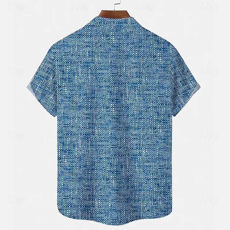 Men's Beach Shirt Button Up Shirt Short Sleeve Vintage Hawaiian Casual Vacation Daily Summer Spring Turndown Collared Shirts Button Up 3D Print Blue Brown Green Gray2