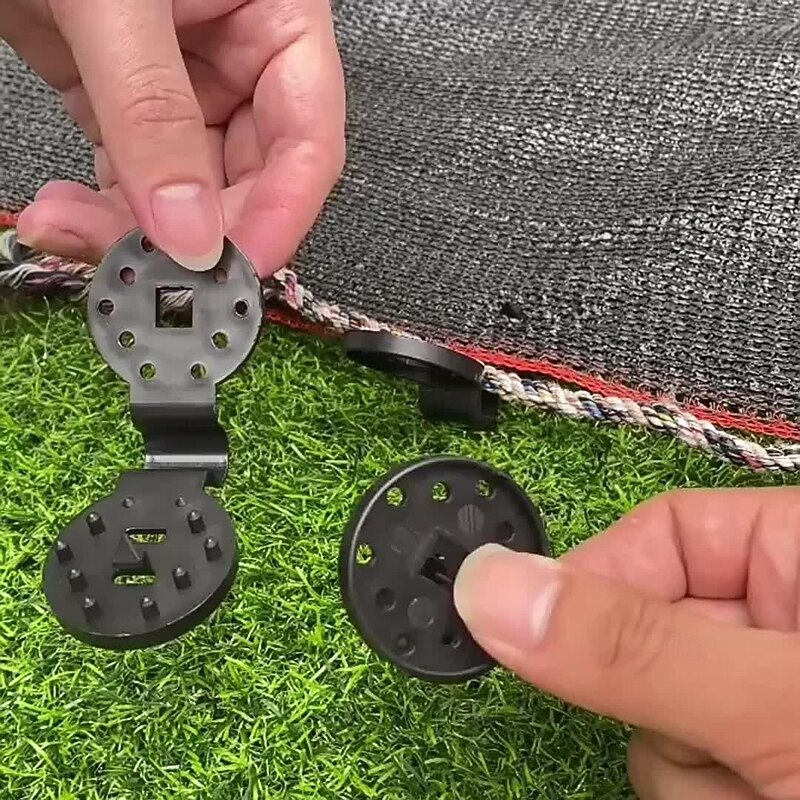 50pcs Heavy Duty Lock Handle Plastic Clips for Sunshade Cloth, Greenhouse Shade, Windproof Tent, Fence & Insect Proof Net - Camping Accessories2