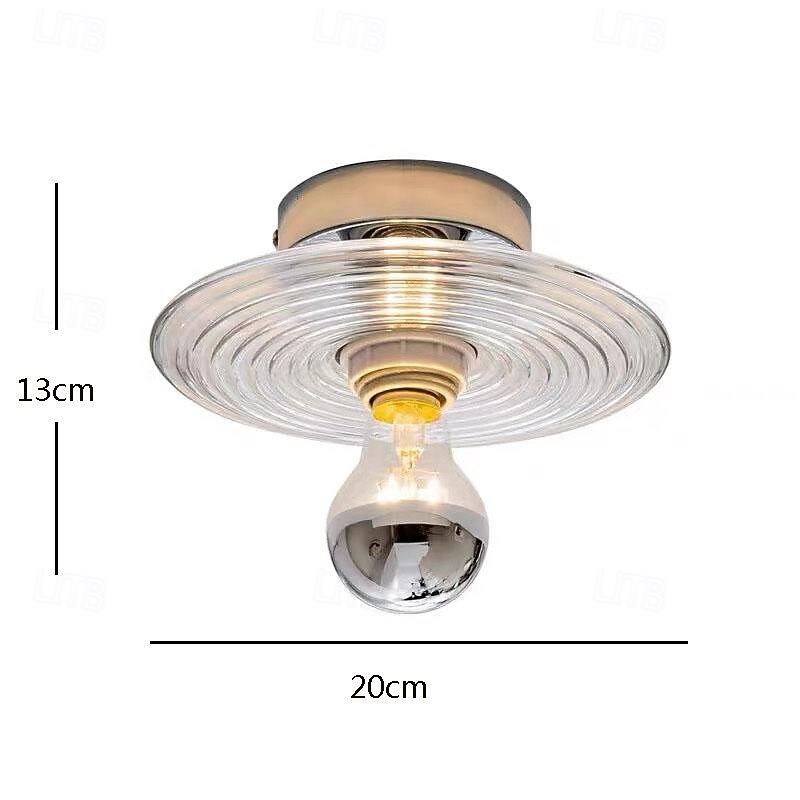 LED Ceiling Light Warm White 1-Light 5W Modern Round Wall Sconce E12/E14 3000K Circular Mount Lighting Fixtures Headboard Decor Lamps for Bedroom Living Room 110-240V4