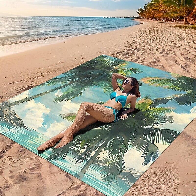 Beach Towel - Quick Drying and Waterproof - Soft and Absorbent Fabric - Perfect for Beach, Pool, and Travel - Lightweight and Compact for Easy Packing
