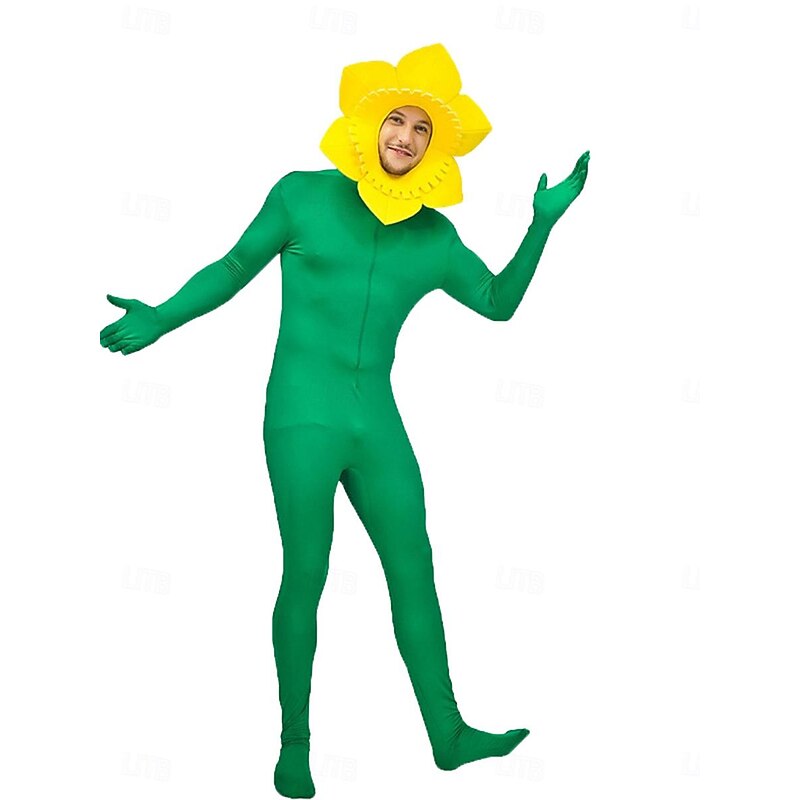 Sunflower Halloween Cosplay Costume Funny Costumes Carnival Costume Cosplay Adults' Men's Women's Carnival Masquerade Mardi Gras Performance Party Halloween Easy Halloween Costumes Dress Up3