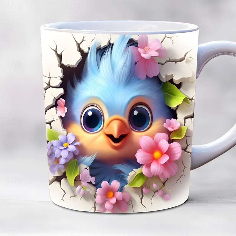Animal Coffee Cup 3D illusion Coffee Mugs, Animal Gift Cup Travel Mug Funny Drinking Cup Desk Decor,11.2oz Ceramic Mug Tea Mug, Birthday Christmas Gifts for Animal Lovniner4